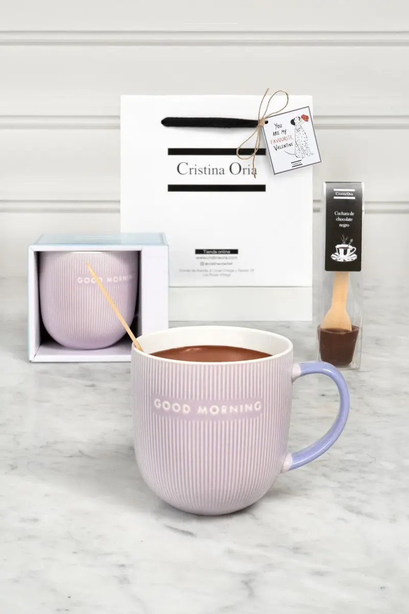 Bolsa Taza & Cucharita De Chocolate Especial San Valentín
