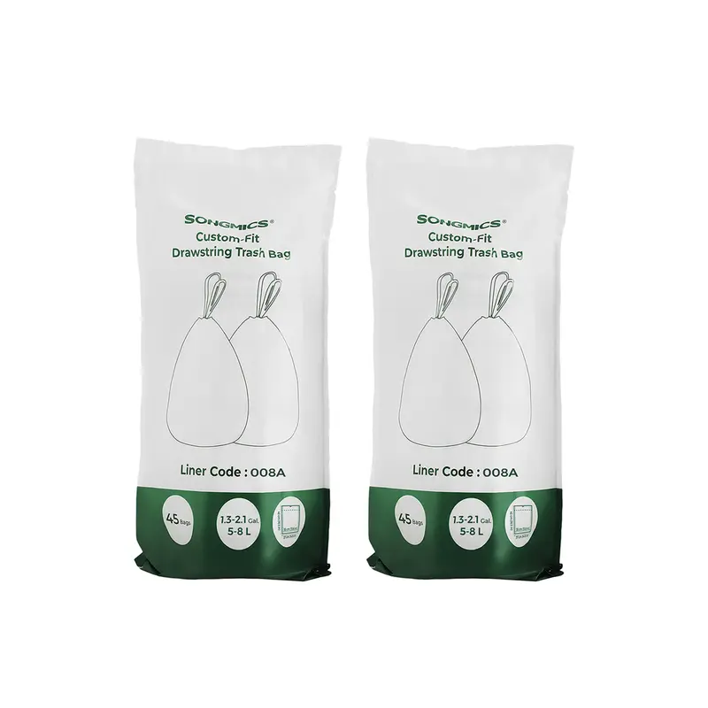 Bolsas de Basura de 3 x 8 L de 90 Piezas Blanco