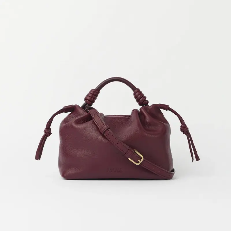 Bolso Kiki Mini Soft Grain Dark Cherry