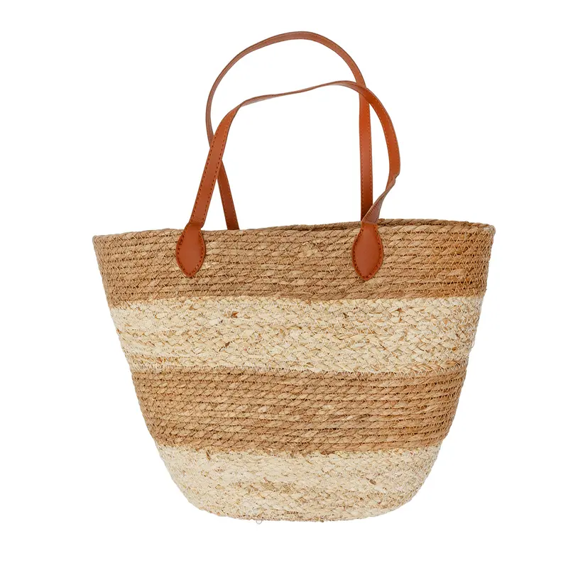 BOLSO SEAGRASS CUERO 47X28X18 MARRON