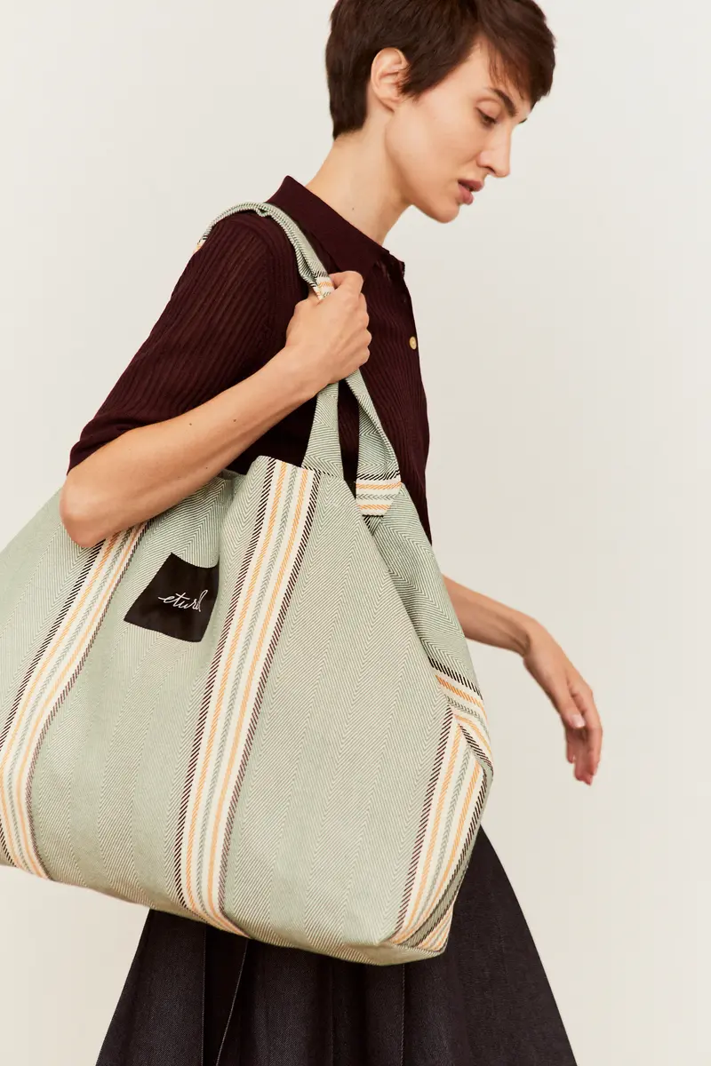 Bolso shopper maxi sarga de burgos verde