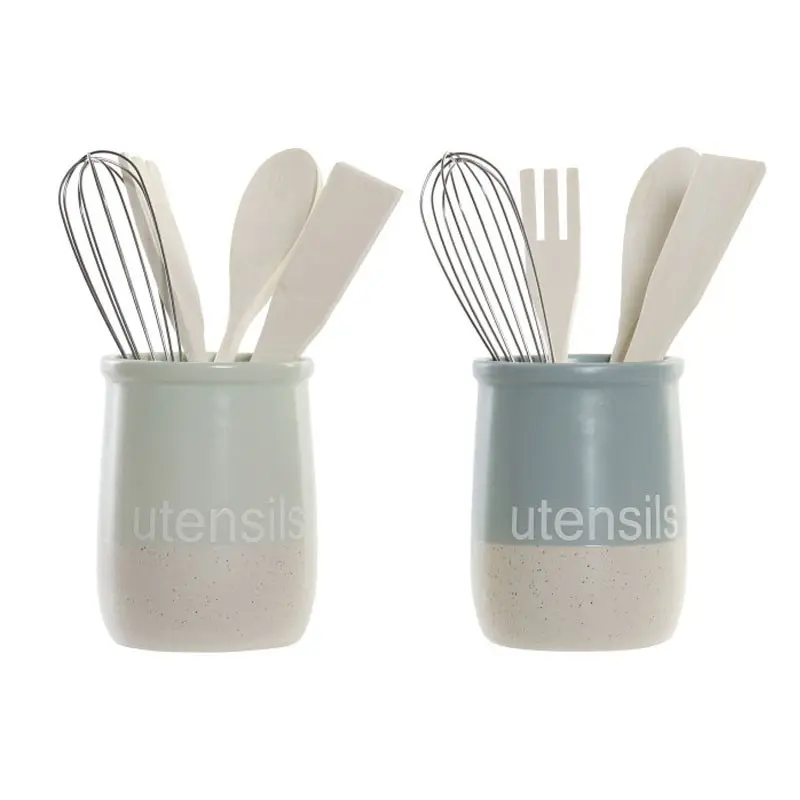 BOTE UTENSILIOS SET 5 GRES 10X10X14CM SURT.