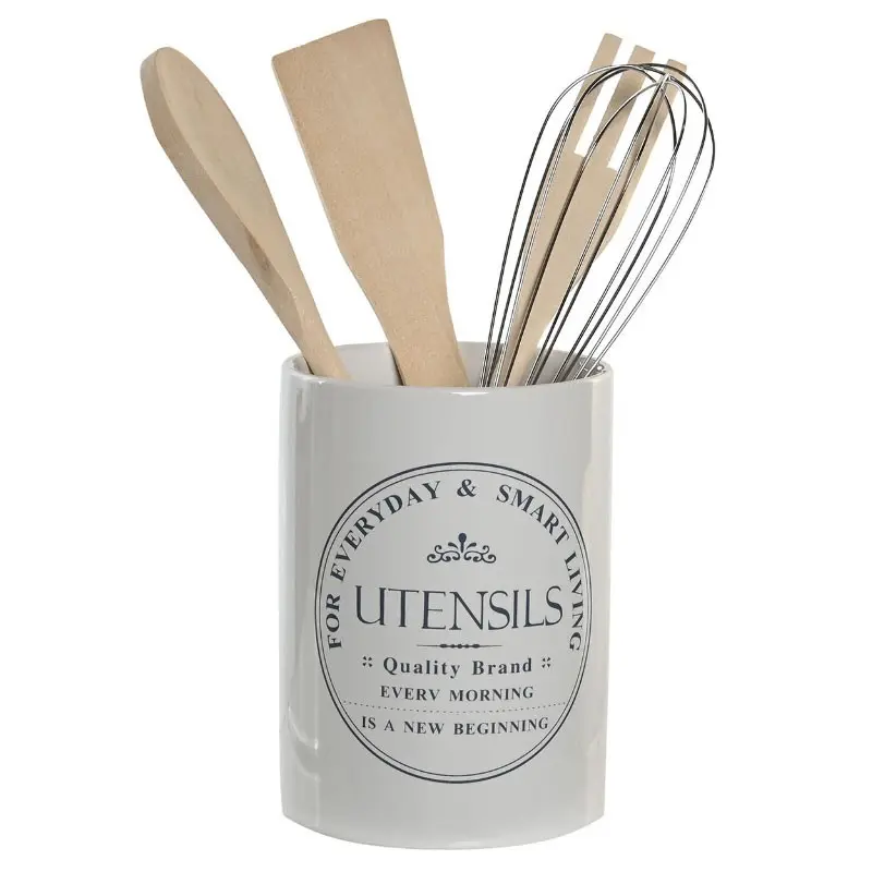 BOTE UTENSILIOS SET 5 GRES MADERA