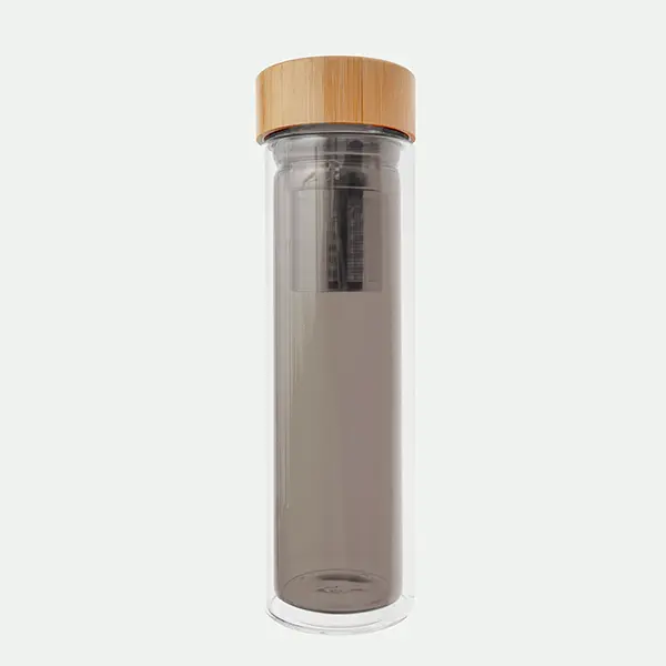 Botella Doble Pared C/Filtro 7,3X7X24Cm 500Ml Gr.