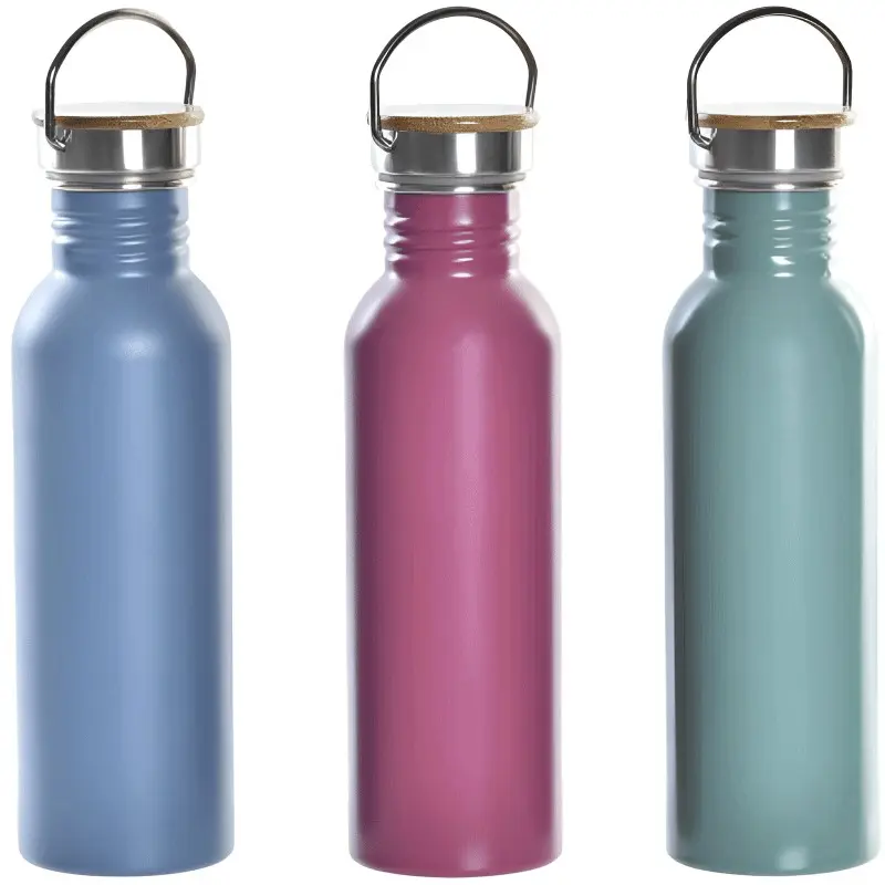 BOTELLA INOX BAMBU 800ML SURT.