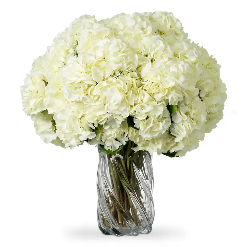 Bouquet of Hydrangeas real touch 48 pcs/2 varieties