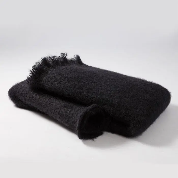 Bufanda Mohair Negro 027 35x170