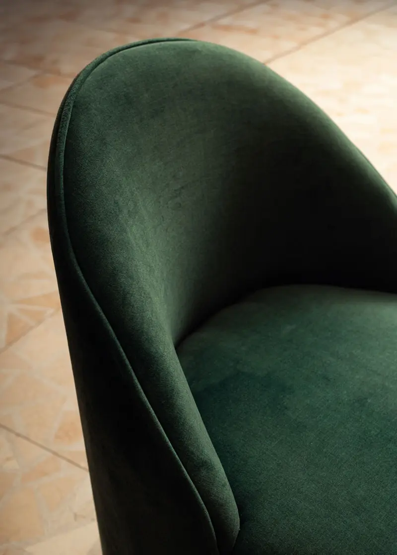 Butaca de terciopelo verde