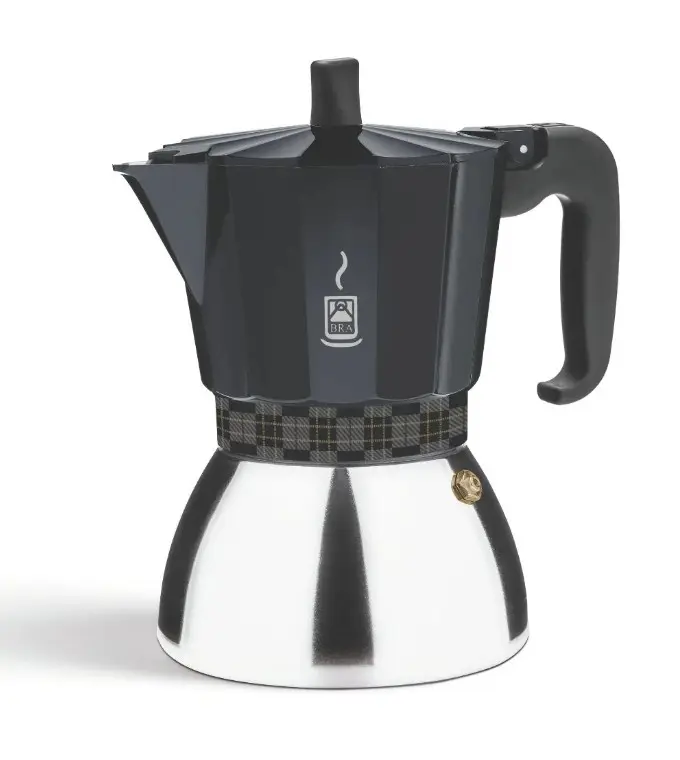 CAFETERA DELUXE INDUCTION BRA 12 TZS NEGRA