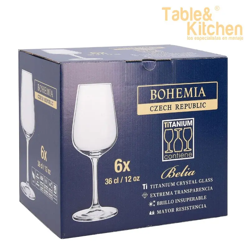 CAJA 6 COPAS VINO 36CL BELIA