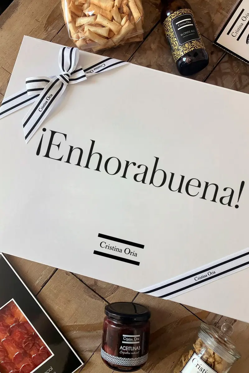 Caja Blanca Co Grande "Enhorabuena"