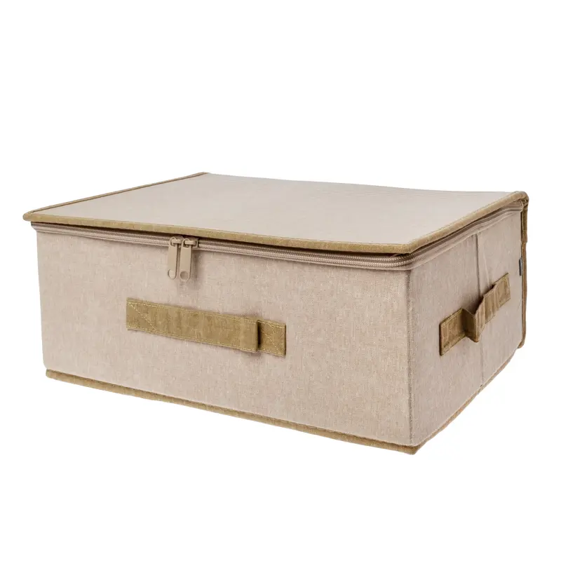 Caja con tapa, cierre y asa