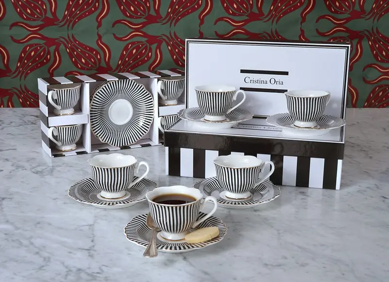 Caja De Regalo Tazas Espresso Y Platos Cristina Oria