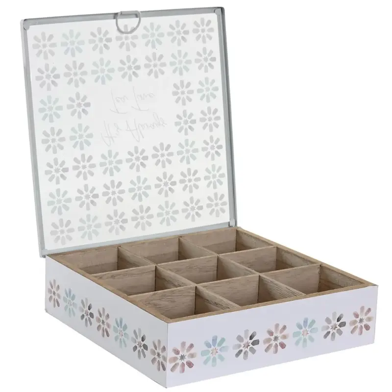 CAJA INFUSIONES MDF CRISTAL 24X24X7