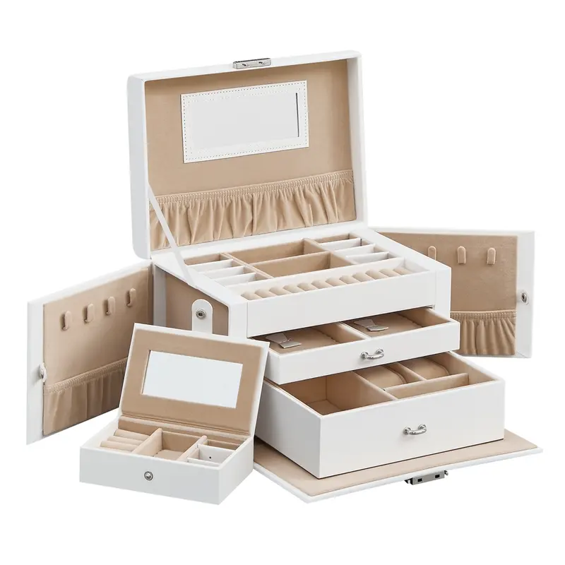 Caja Joyero con Espejo y Cajones
