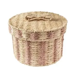 Caja Organizadora de Fibra Natural con tapa