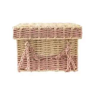 Caja Organizadora de Fibra Natural con tapa