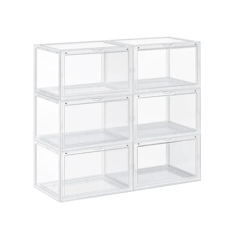 Cajas de Zapatos Apilables de Plástico