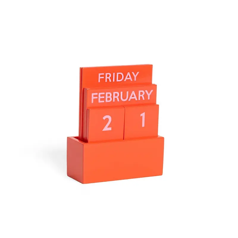 Calendario Perpetuo Pequeño Full Color Rojo