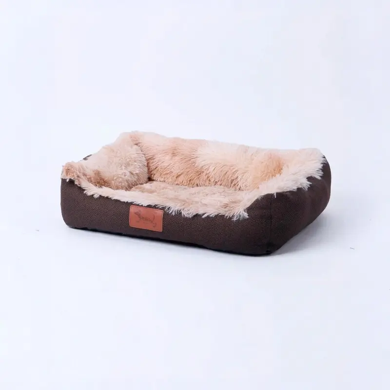 Cama Antiestrés de Felpa para Perros y Gatos | Suave y Lavable