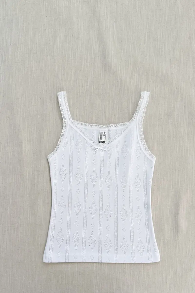 Camiseta niña de algodón jacquard
