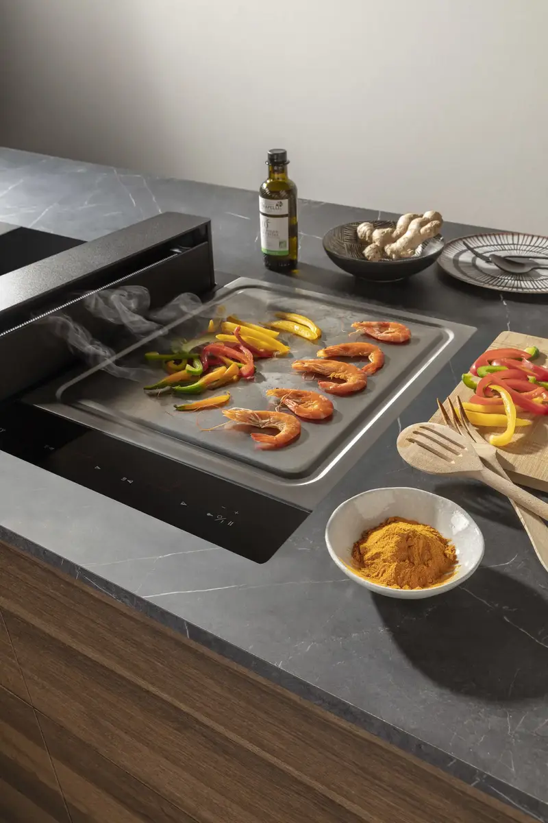 Campana de superficie Novy Up Power 40006 de 87 cm Teppan Yaki Negra