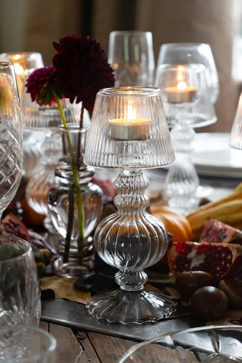 Candelabro De Cristal Con Diseño De Lámpara Viena
