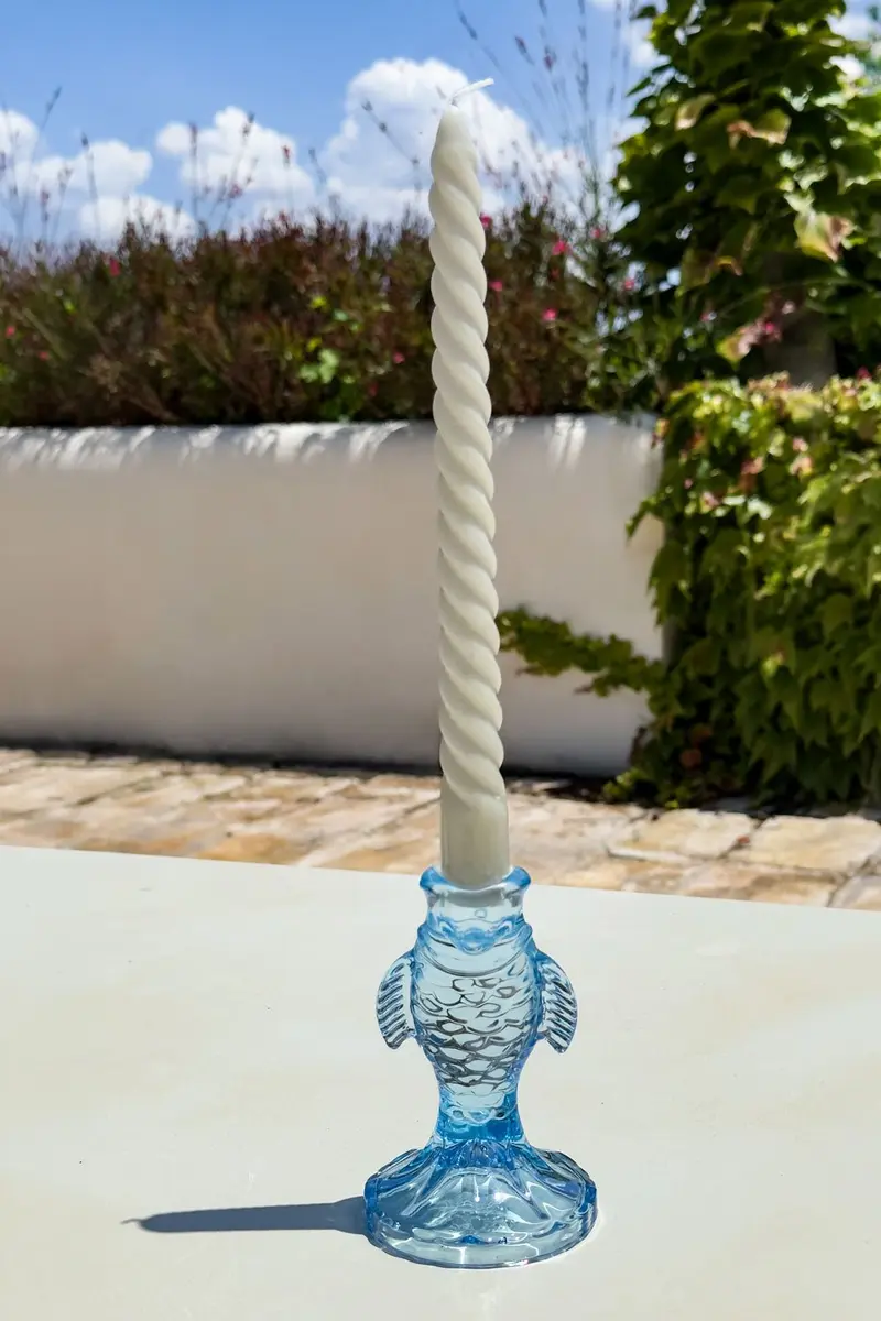 Candelabro De Cristal Diseño Pez