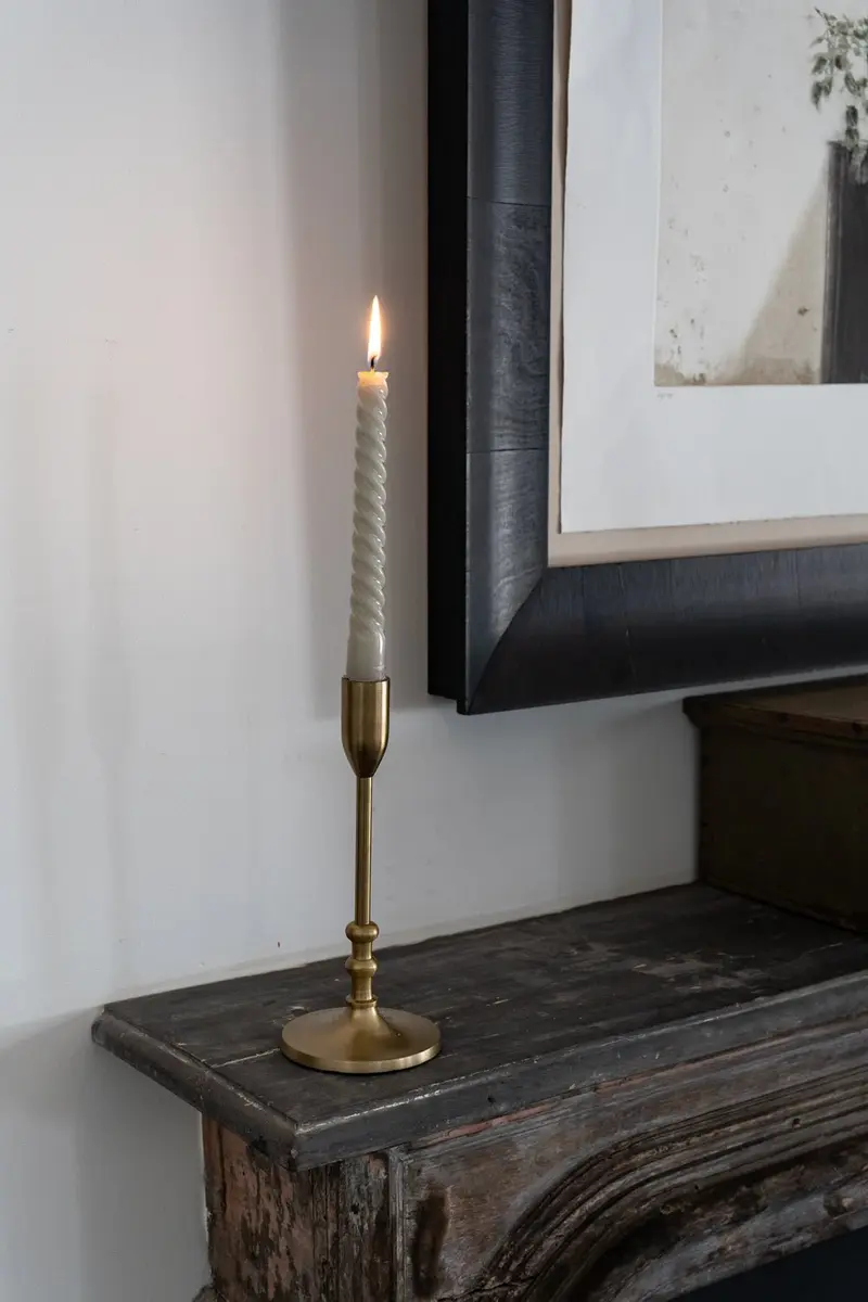 Candelabro Metálico Dorado Pequeño