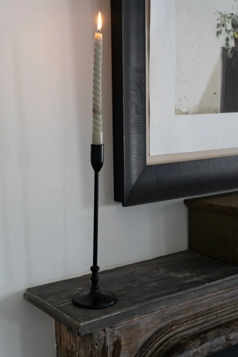 Candelabro Metálico Negro Grande