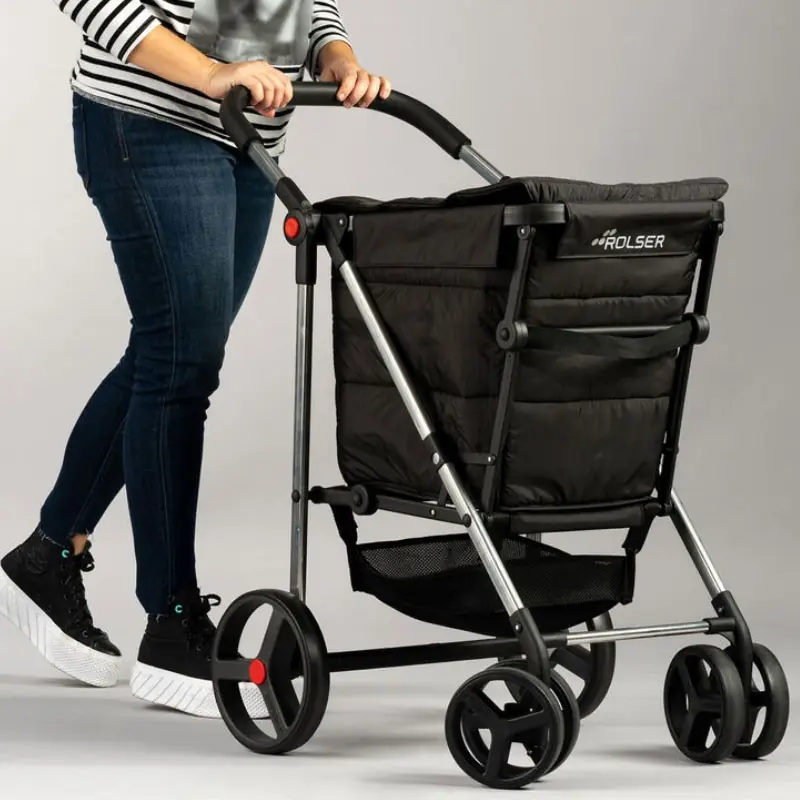 CARRO COMPRA BASKET POLAR 4B NEGRO ROLSER