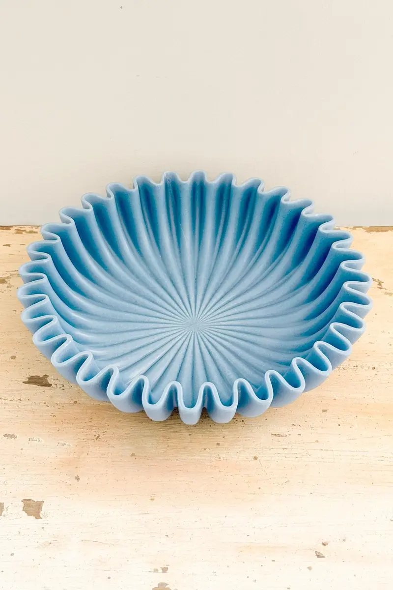 Centro De Mesa Bajo De Resina Diseño Ondas