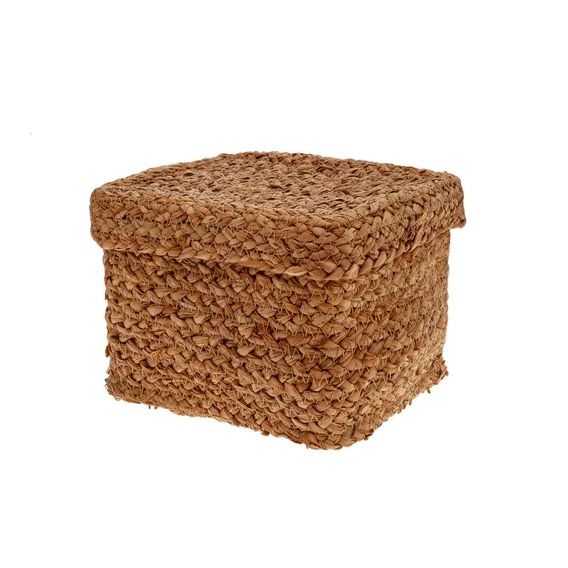 Cesta cuadrada con tapa 16x11cm