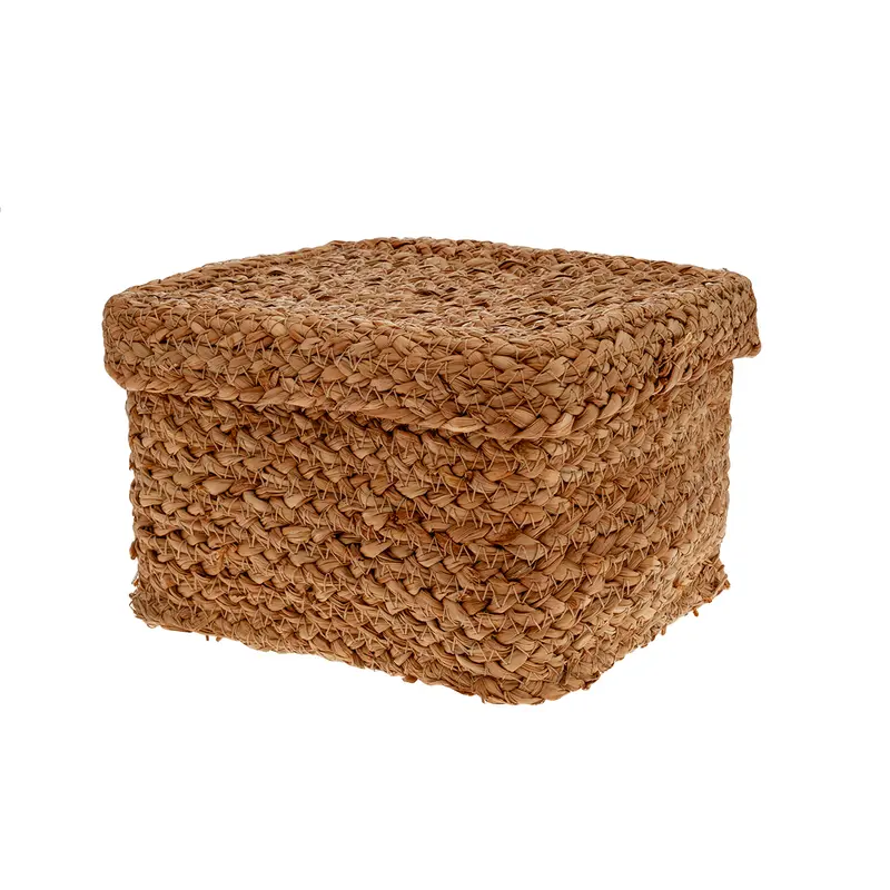 Cesta cuadrada con tapa 21x17cm