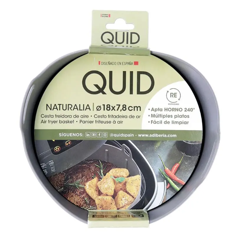 CESTA SILICONA REDONDA AIRFRYER NATURALIA QUID