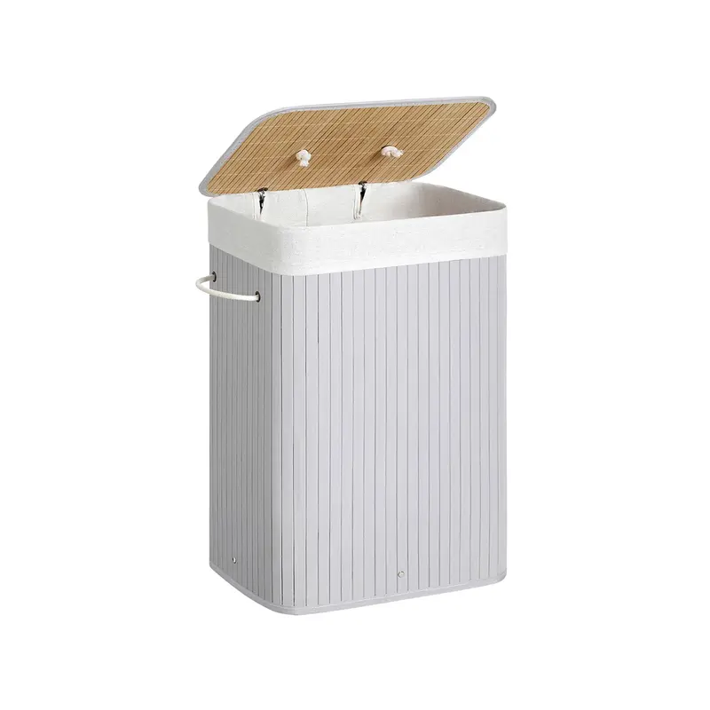 Cesto ropa sucia plegable con tapa y bolsa lavable extraíble