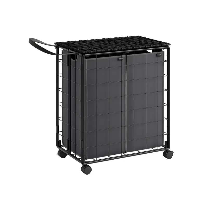 Cesto Rops Sucia 110 L Negro Tinta y Gris Pizarra