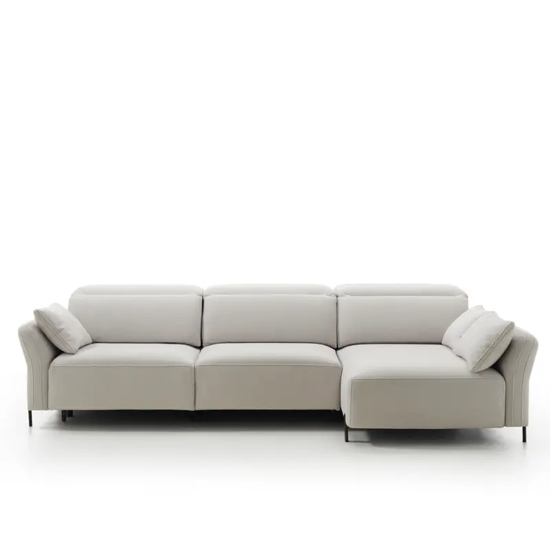 Chaiselongue de diseño con asientos deslizantes pata alta a suelo modelo ELOISA