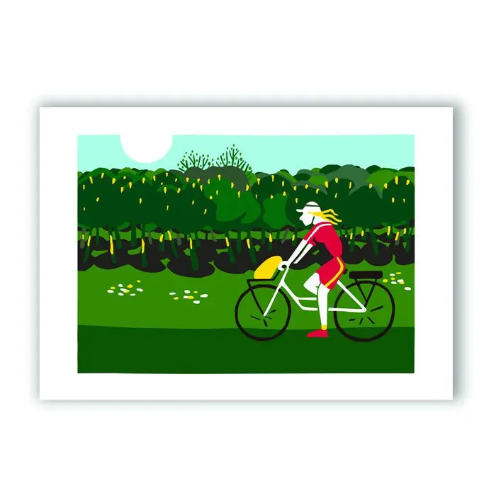 Ciclista en Primavera Impresión Giclée