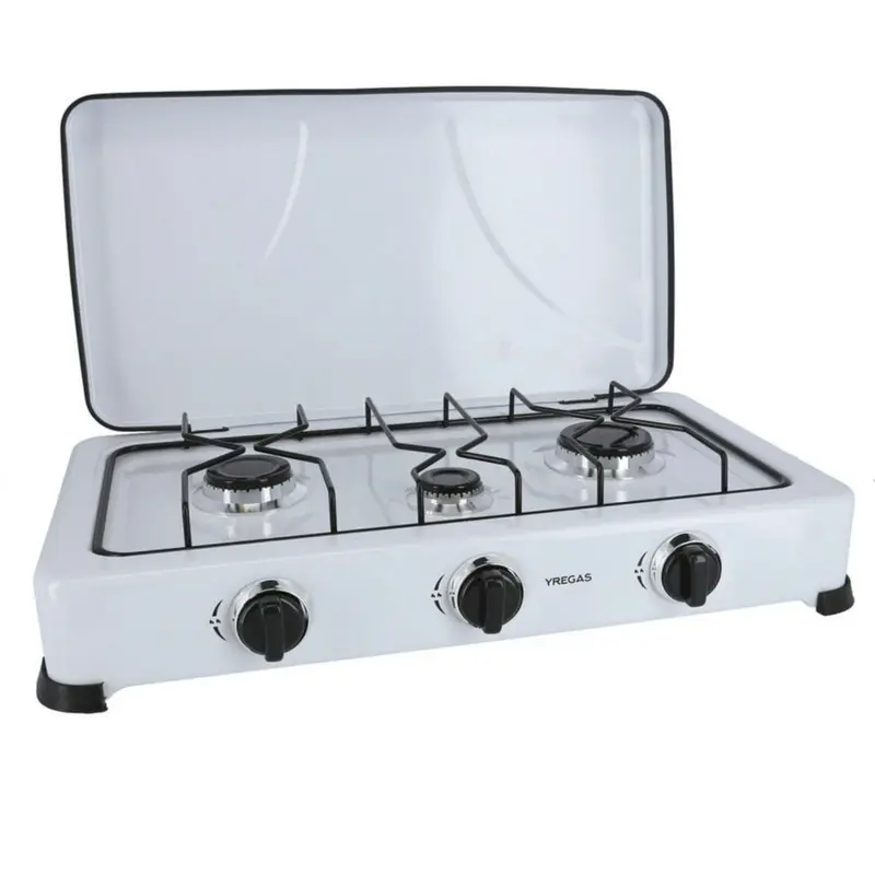 COCINA GAS ESMALTADA BLANCA 3 FUEGOS