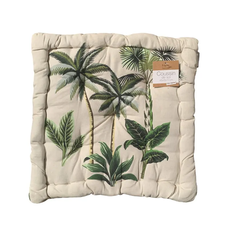 Cojín de Suelo Estampado Palmeras 45cm | Toque Tropical