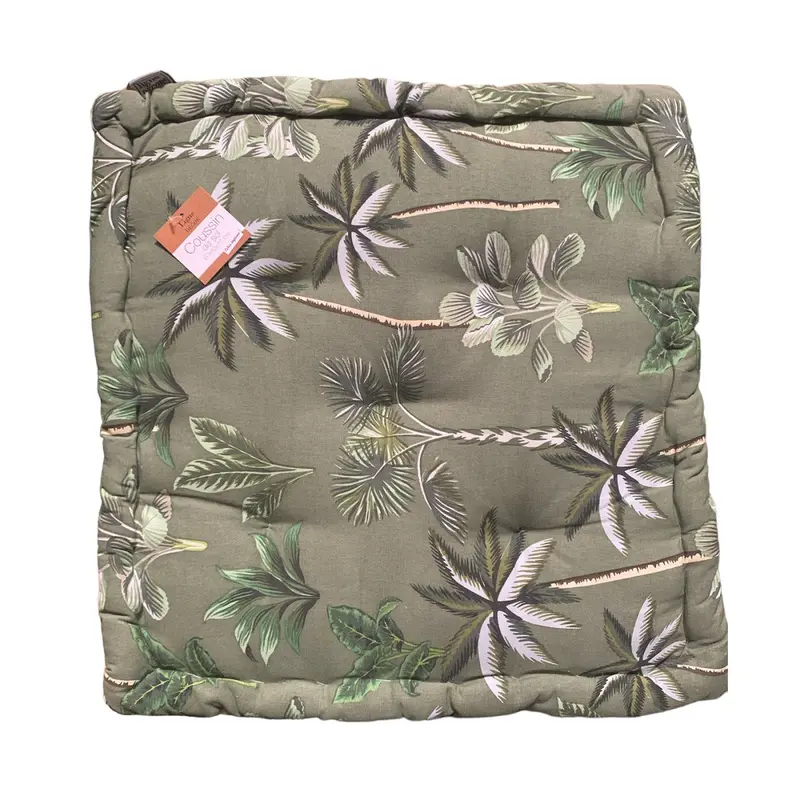 Cojín De Suelo Estampado Palmeras Verde 45cm