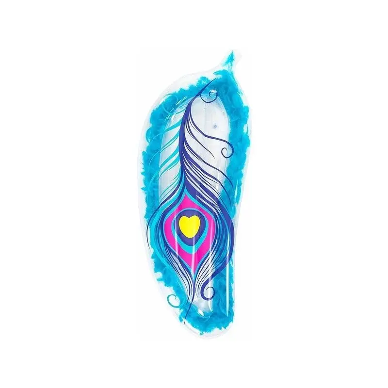 Colchoneta Hinchable 189x79 Cm. Azul Con Plumas Bestway