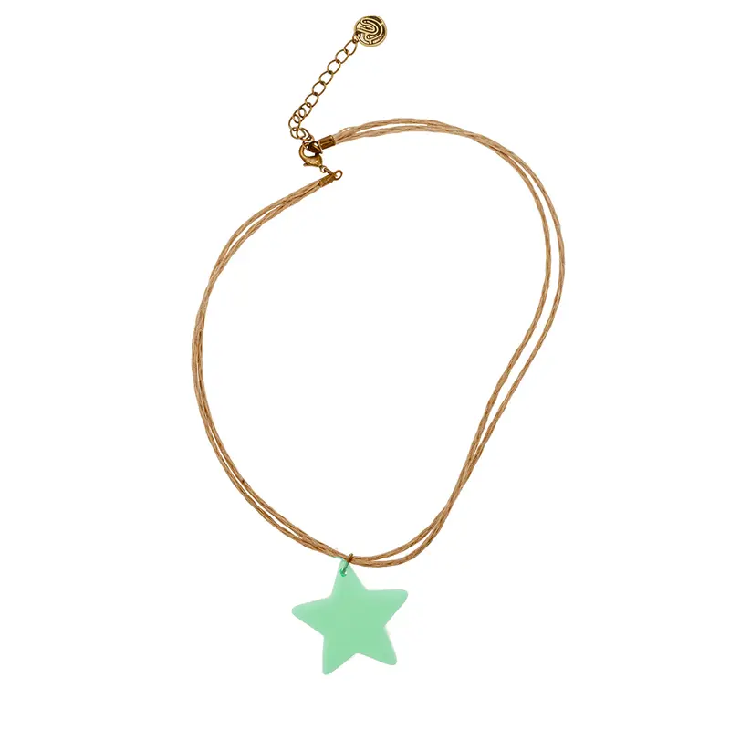 Colgante Estrella Rosa 46Cm Rs.