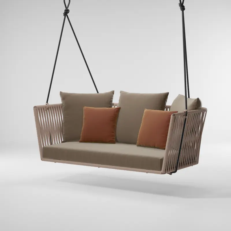 Columpio de cuerda Bitta de 2 plazas | Cuerda Z07 | Cojín de asiento 12L