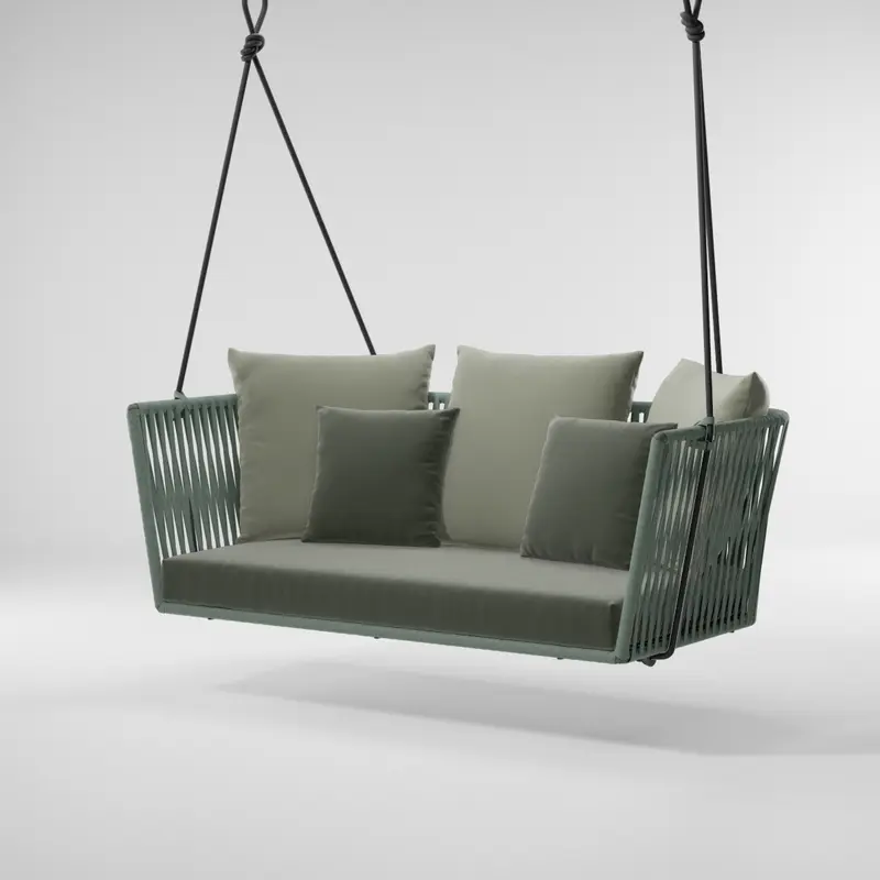 Columpio de cuerda Bitta de 2 plazas | Cuerda Z23 | Cojín de asiento 20L