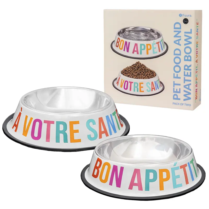Comedero y bebedero “Bon appétit, à votre santé”