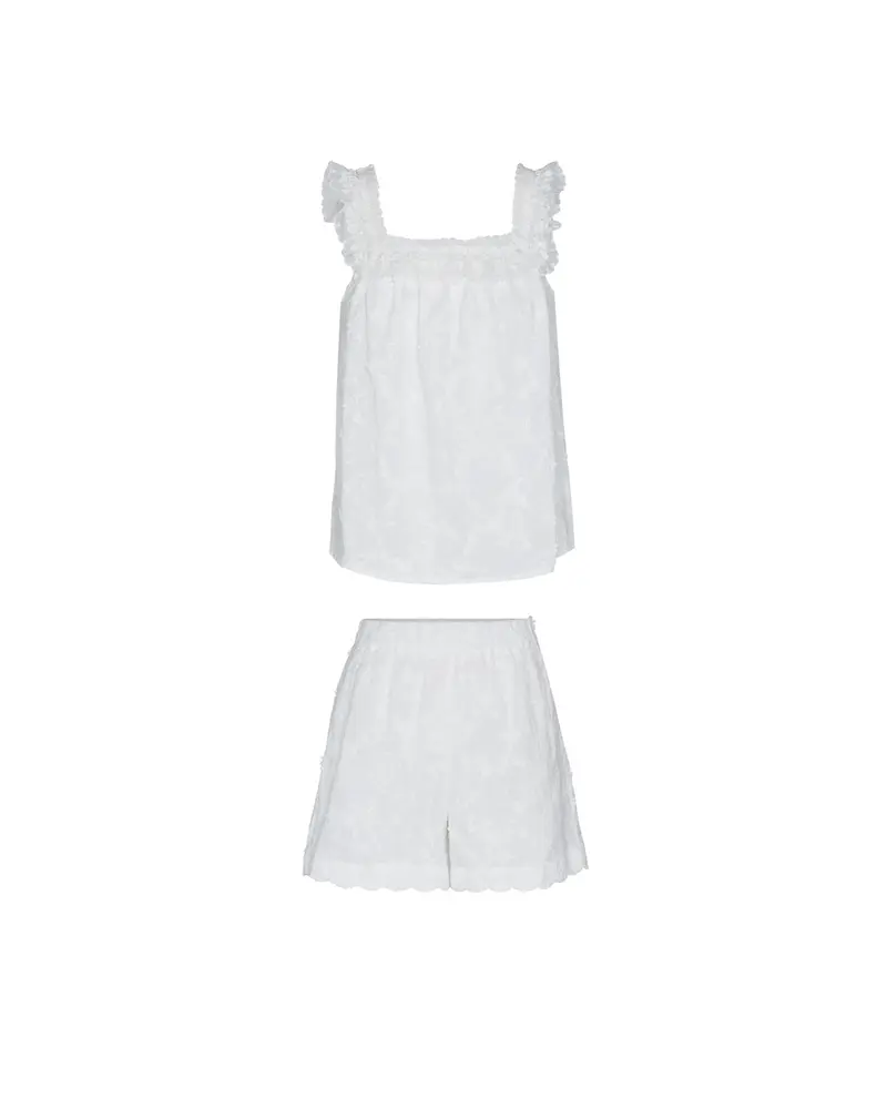 CONJUNTO PIJAMA LENCERO BLANCO