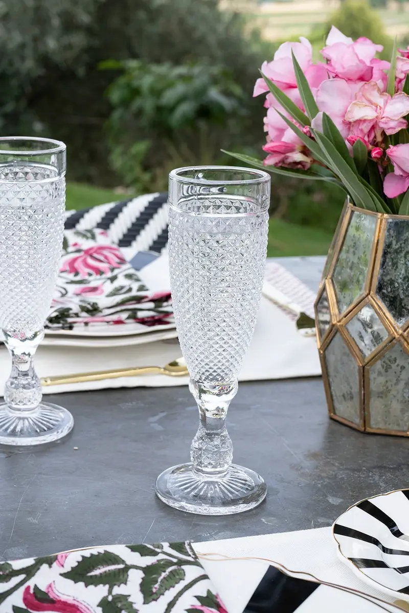 Copa Cristal Champagne Transparente Picos