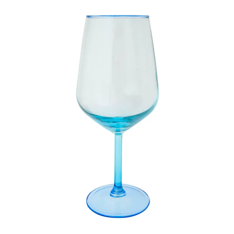 Copa de Vino de Cristal Azul 6,35x21,7 cm